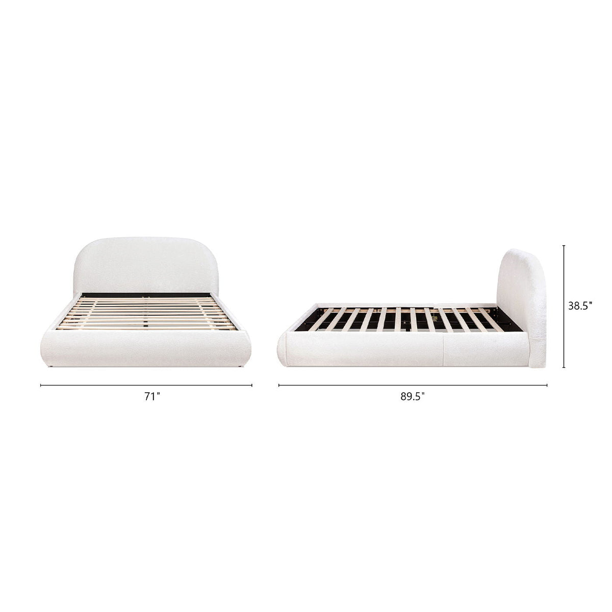Archie Puffy Grounded - Upholstered Platform Bed