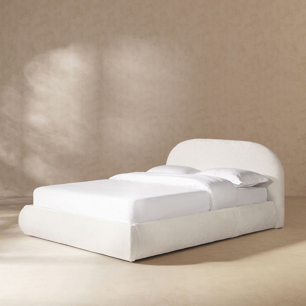 Archie Puffy Grounded - Upholstered Platform Bed