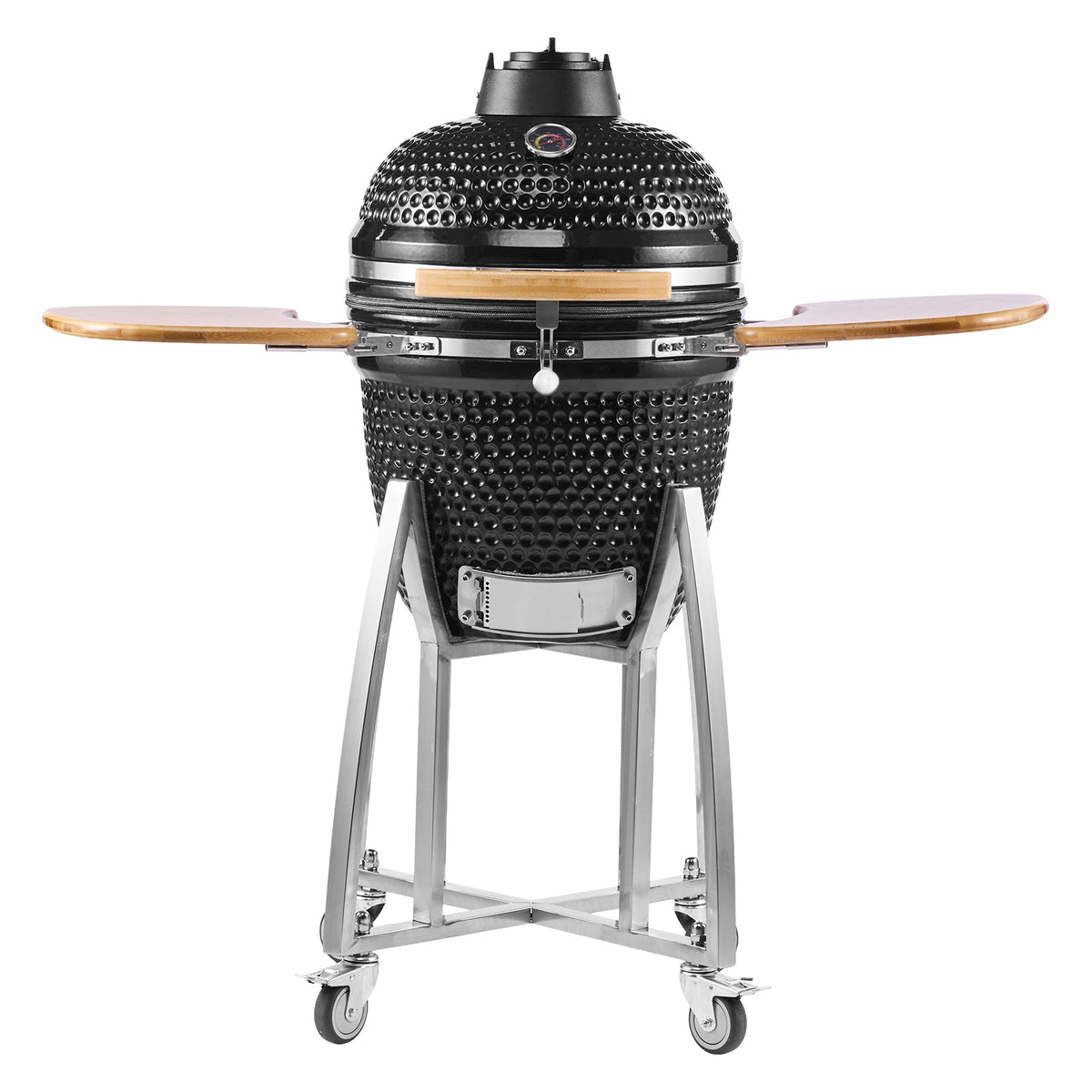 18" Kamado Charcoal Smoker and Grill with Ceramic Construction - Charcoal