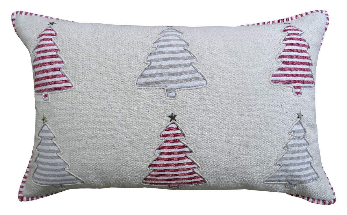 Christmas Pillow Colorful Tree 14" x 24"