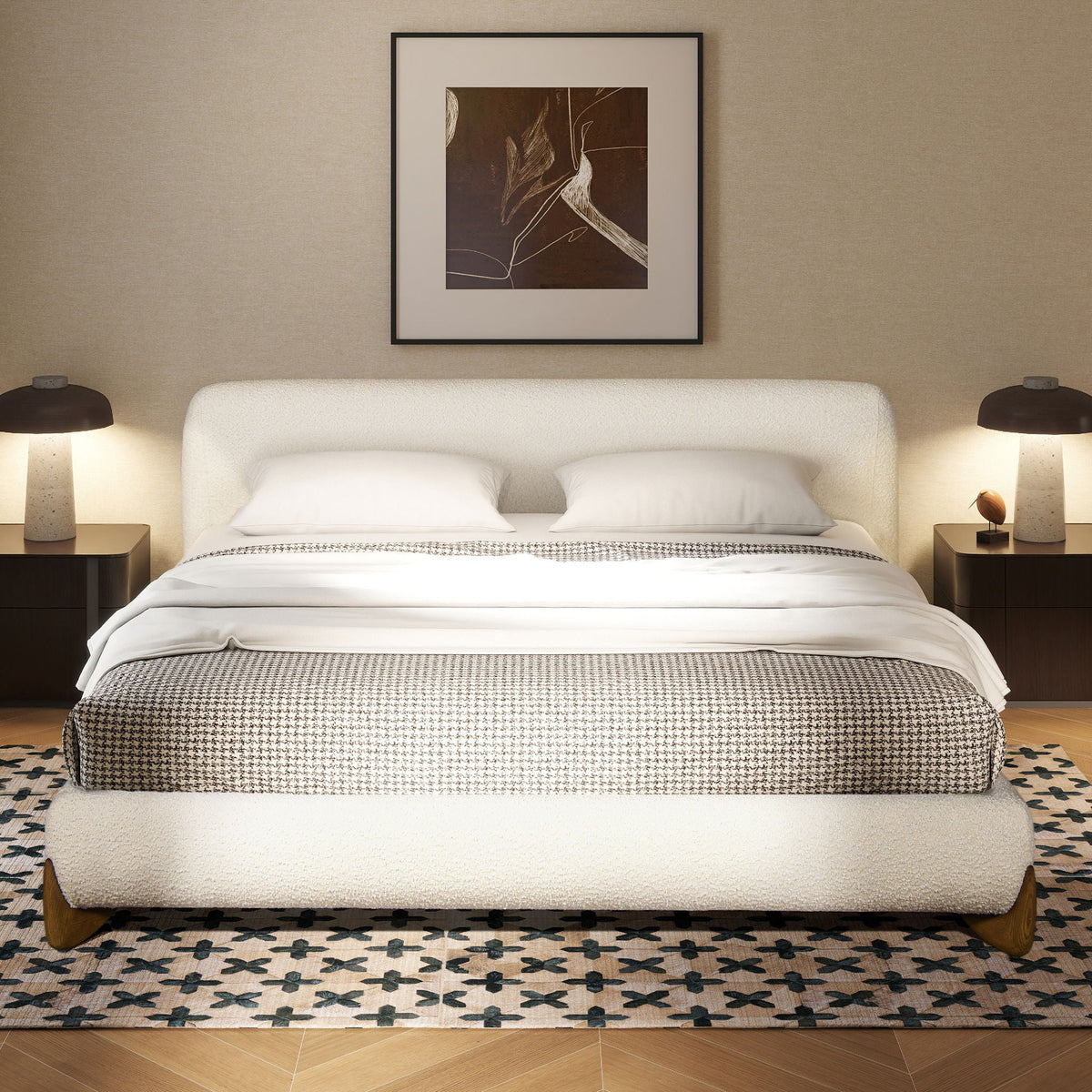 Alpine - Puffy Modern Platform Bed