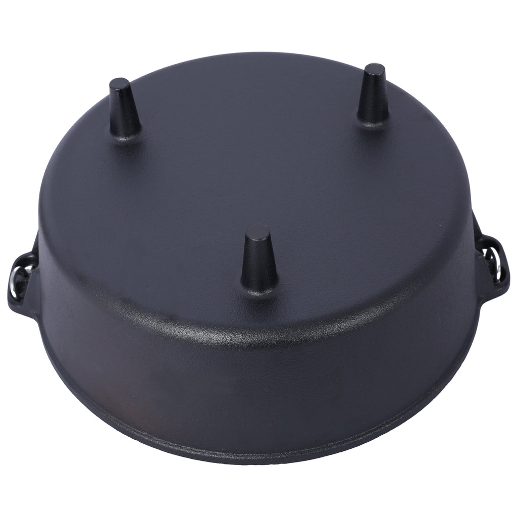 Pre-Seasoned Cast Iron Dutch Oven with Skillet Lid - Black