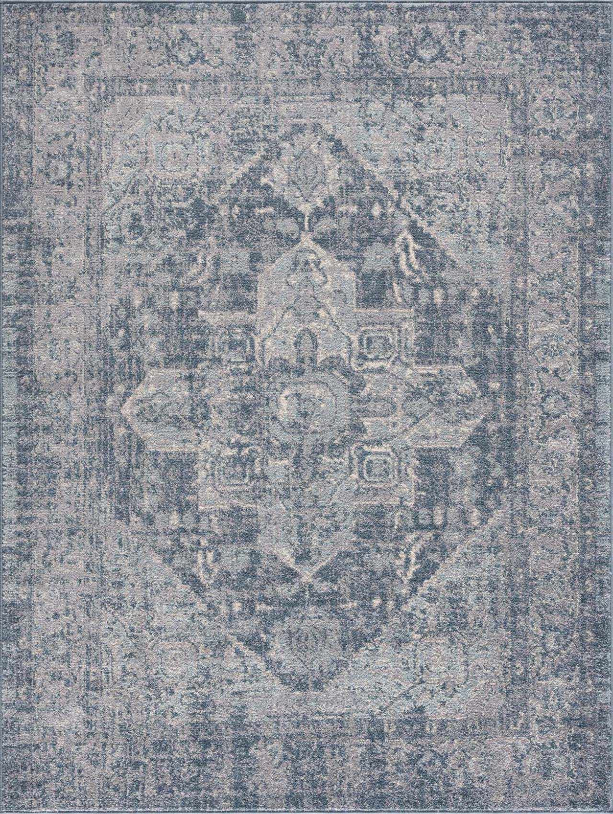 Peeta Blue Medallion Area Rug