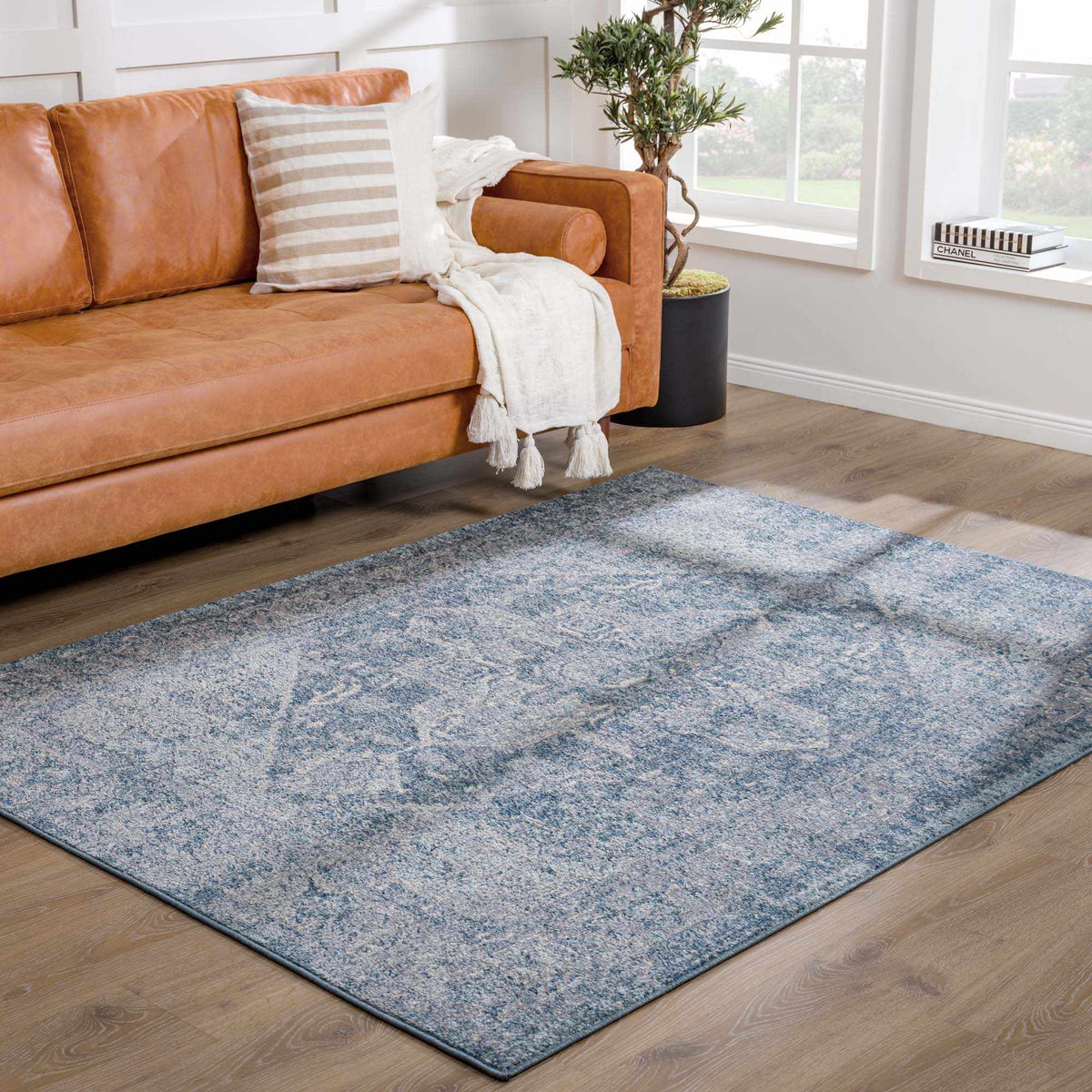 Peeta Blue Medallion Area Rug