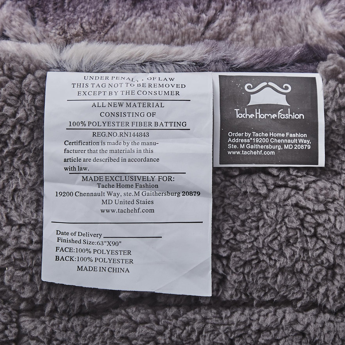 Tache Luxury Black Striped Faux Fur Throw Blanket (DY06)