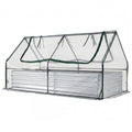 69 x 33 x 12 Inch Galvanized Raised Garden Bed with Cover-Black