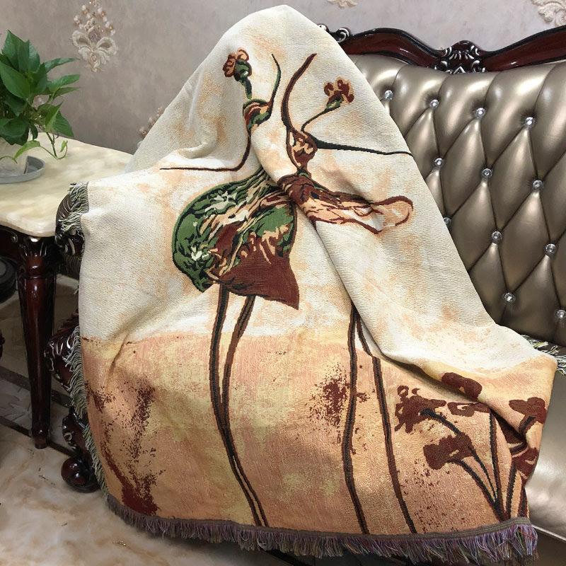 Tache Abstract Art Ballet Dancers Afghan Tapestry Throw Blanket with Fringe (2500)