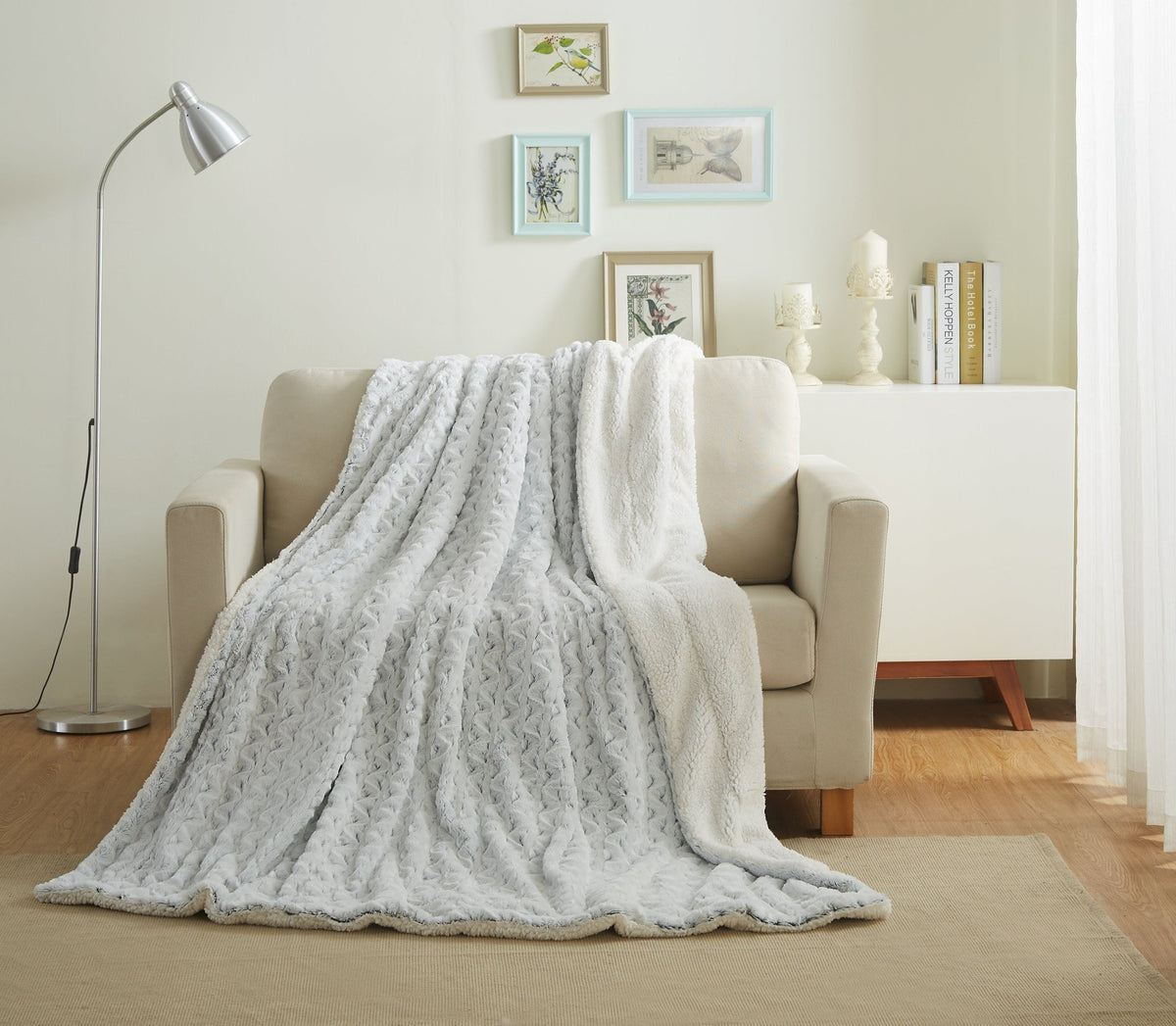 Tache Faux Fur Snowy Owl Super Soft Throw Blanket (#17)