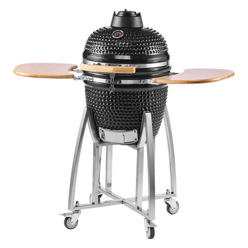 18" Kamado Charcoal Smoker and Grill with Ceramic Construction - Charcoal