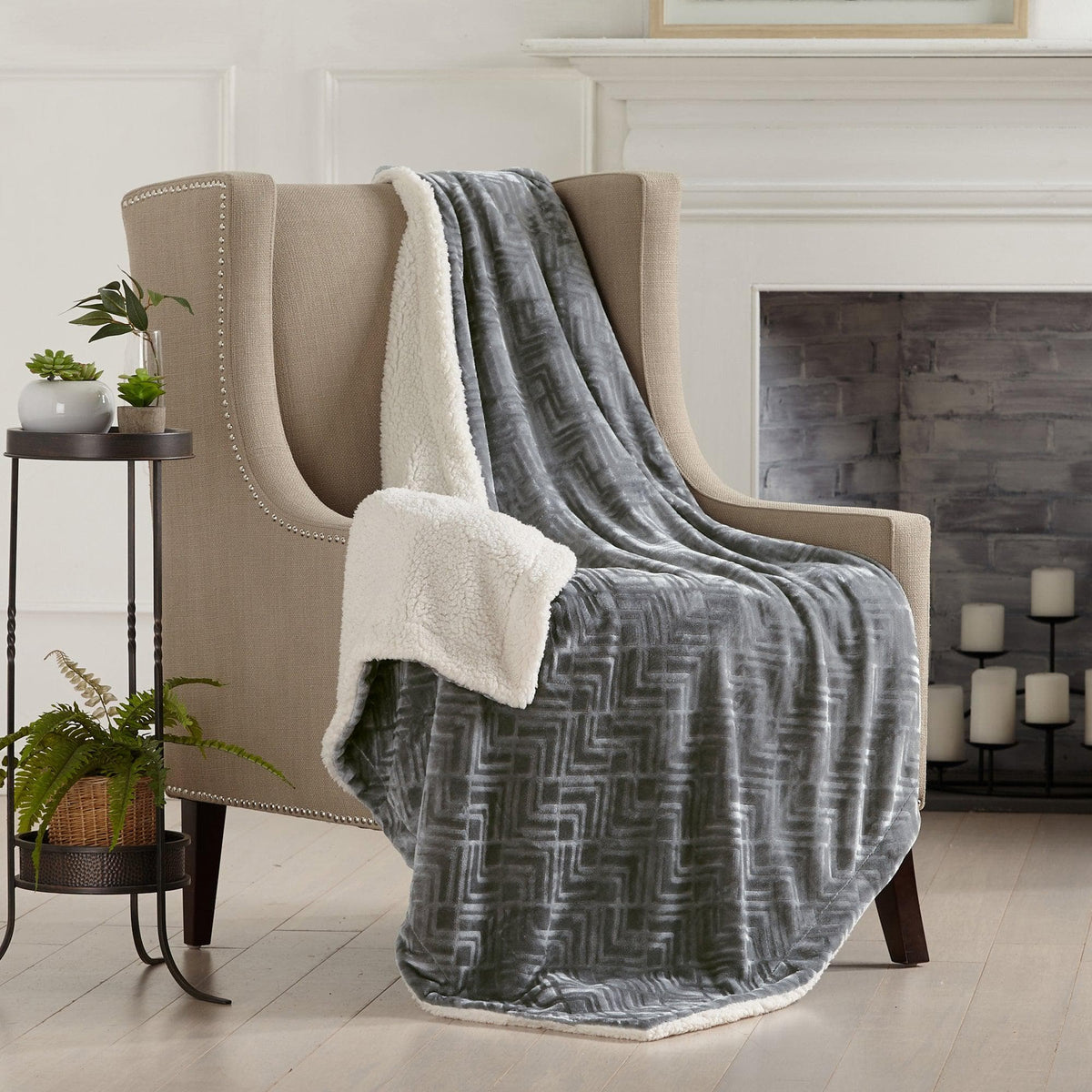 Velvet Plush Sherpa Luxury Bed Blanket - Cielo Collection