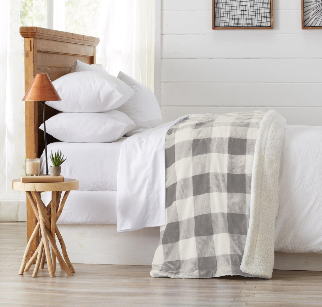 Velvet Plush Sherpa Luxury Bed Blanket - Cielo Collection