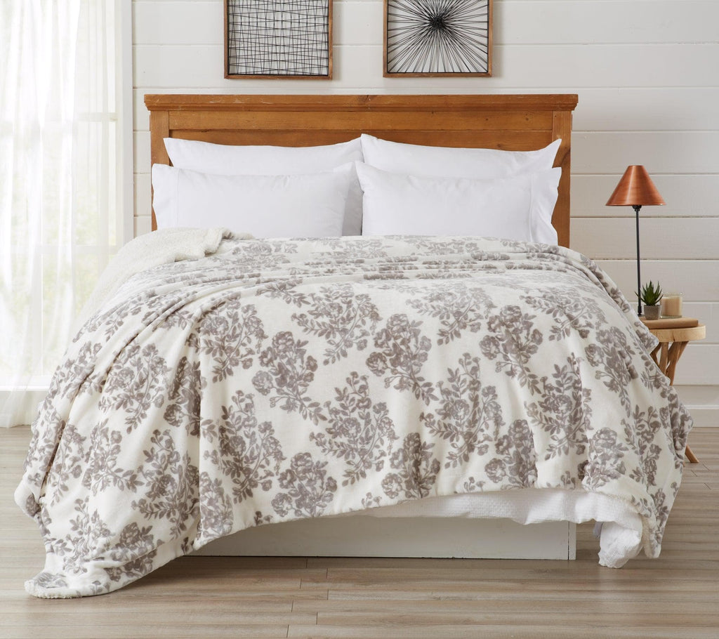 Velvet Plush Sherpa Luxury Bed Blanket - Cielo Collection