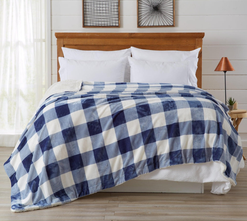 Velvet Plush Sherpa Luxury Bed Blanket - Cielo Collection