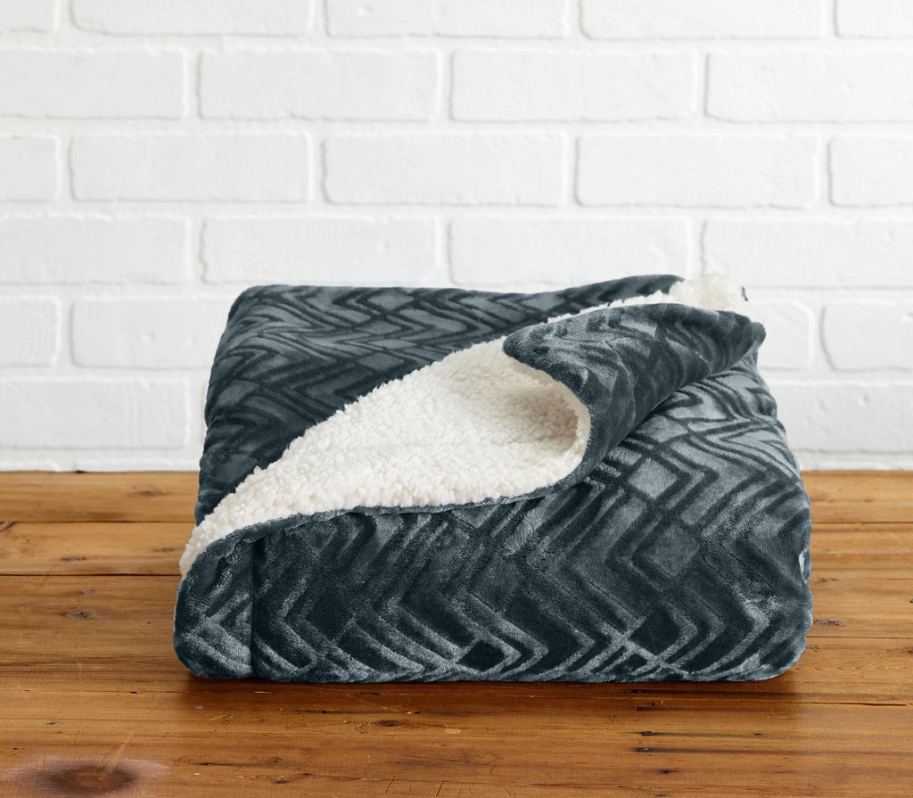 Velvet Plush Sherpa Luxury Bed Blanket - Cielo Collection