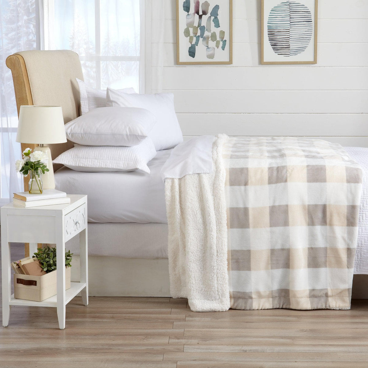 Velvet Plush Sherpa Luxury Bed Blanket - Kinsley Collection