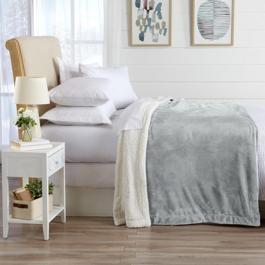Velvet Plush Sherpa Luxury Bed Blanket - Kinsley Collection