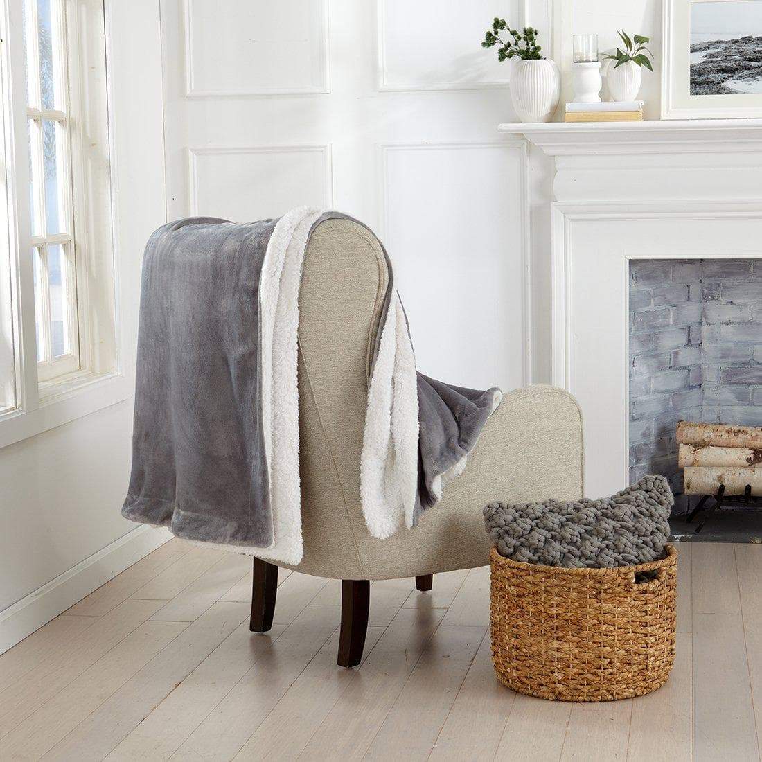 Velvet Plush Sherpa Luxury Bed Blanket - Kinsley Collection