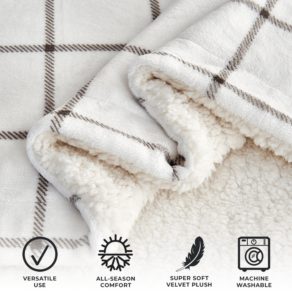 Velvet Plush Sherpa Luxury Bed Blanket - Kinsley Collection