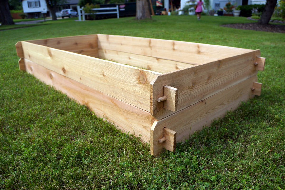 Timberlane Gardens Raised Garden Bed Kit Double Deep (Two 3x6) Select Cedar